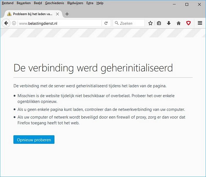 Sta in plaats daarvan op binnenkomst Ramkoers website is niet bereikbaar, Windows 10 Help