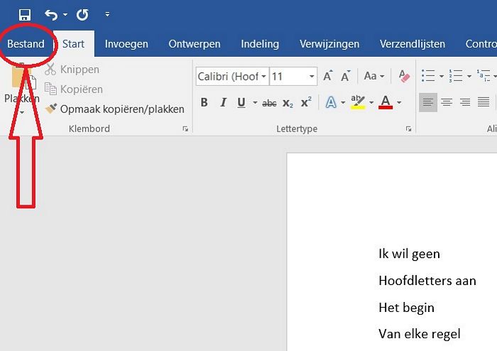Crimineel afstand apotheker Hoofdletters in Word uitschakelen of inschakelen, info op Windowshelp.nl